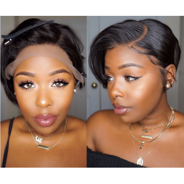 Wholeslae Factory Price Short Pixie Cut  Wig Human Hair Lace Wigs For Black Woman